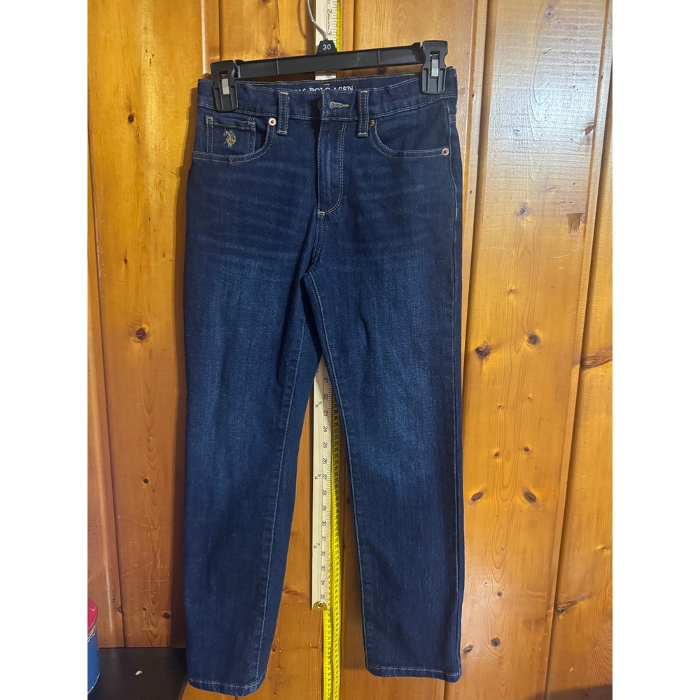 US Polo Assn Boys Dark Wash Straight Leg Denim Jeans Size 10 12-WU-US-1340